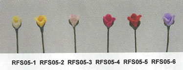 Dollhouse Miniature 1/2" Scale Rose Stems-White/Set Of 12